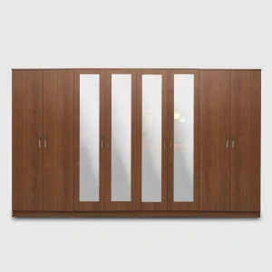 4-FULL MIRROR 8 DOOR WARDROBE (Assembled)