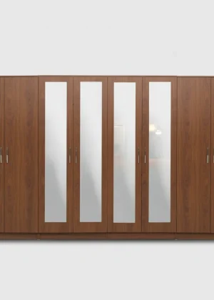 4-FULL MIRROR 8 DOOR WARDROBE (Assembled)